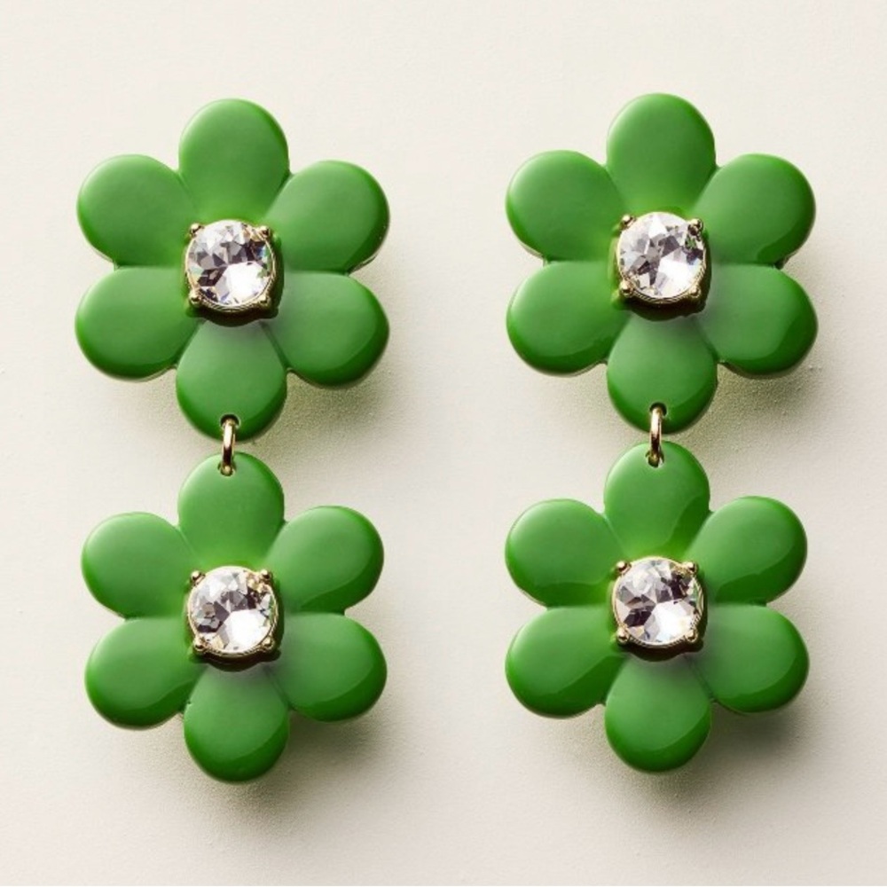 Kate Spade New York x Target Floral Linear Earrings - Green - Picture 2 of 5